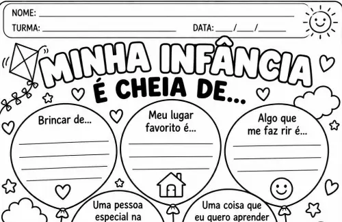 atividade dia das crianças minha infância