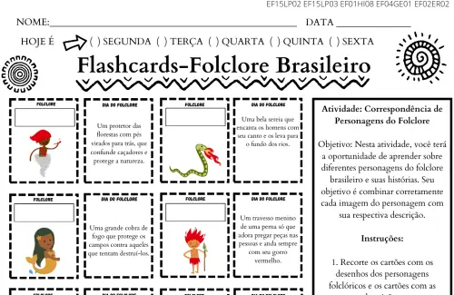 2º atividade do Folclore-Flashcards