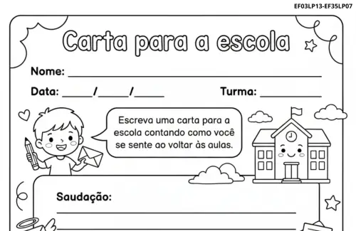 Atividade de Volta às Aulas 3º ano