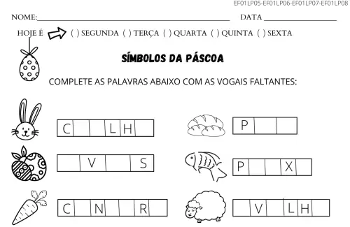 Páscoa: caça-palavras símbolos da Páscoa! - Blog Espaço Educar