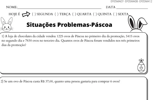 5º ano: Situações - problema